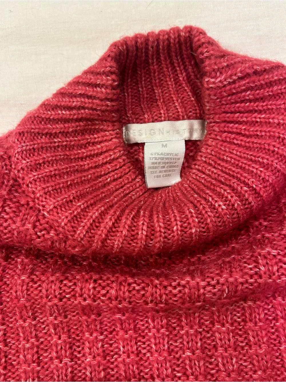 Design History Raspberry Mock Neck Sweater - Picture 3 of 3